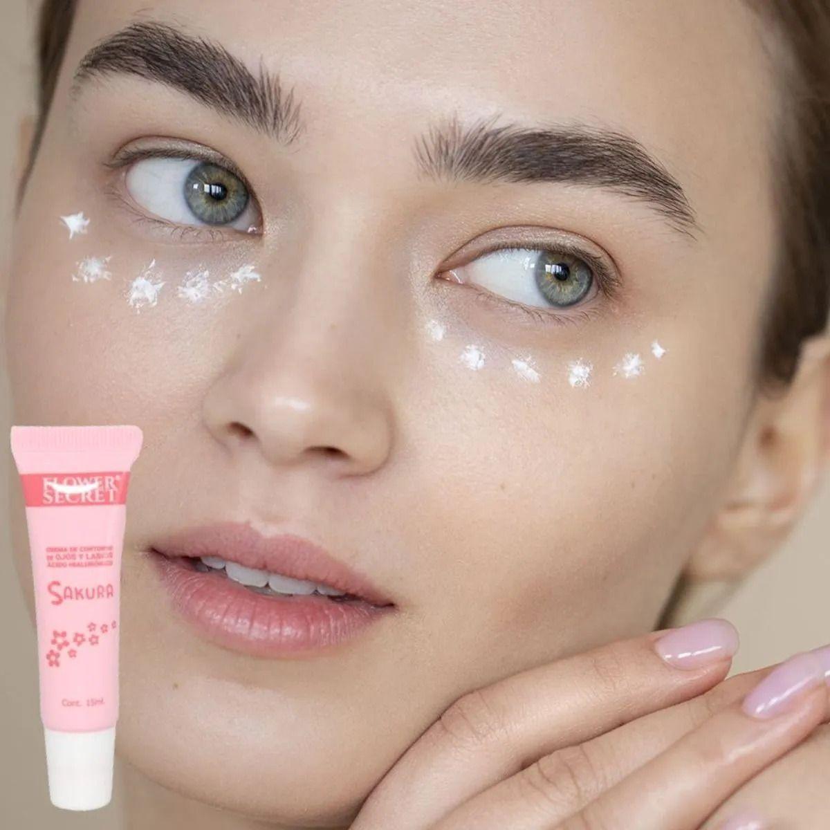SET 4 CREMA CONTORNO DE OJOS FLOR CEREZO AC HIALURONICO LAU-6
