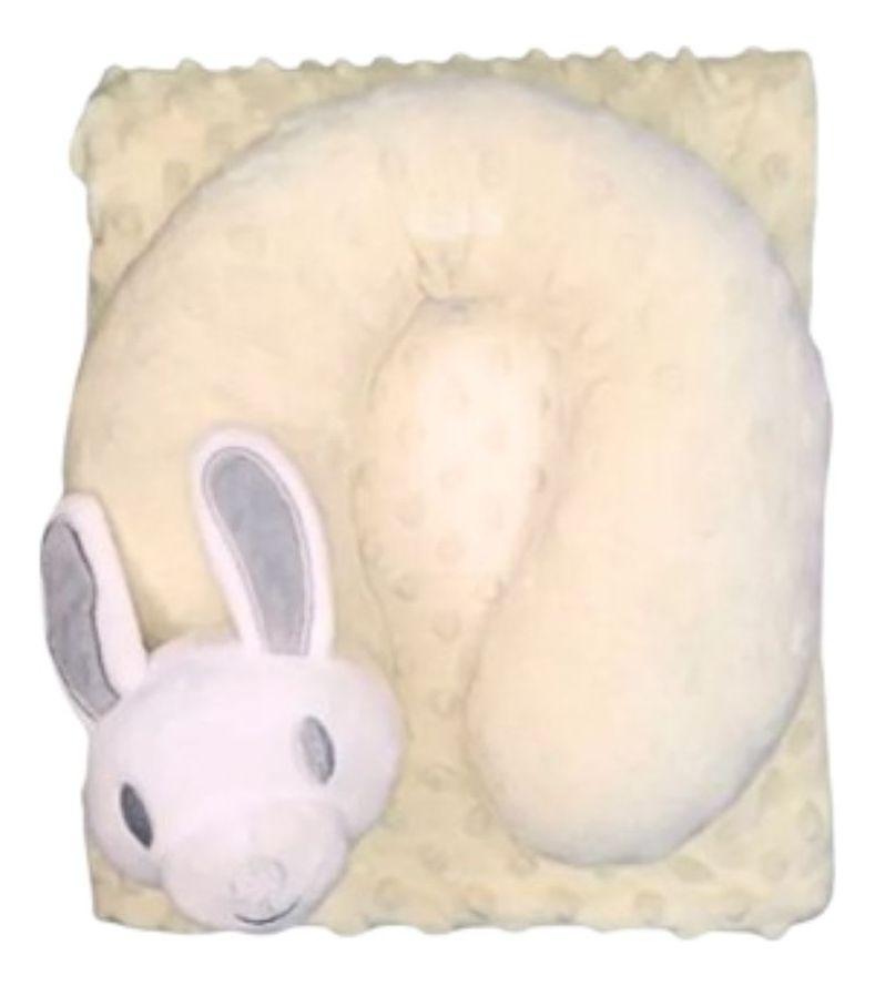 SET DE MANTA DE APEGO DOBLE+ ALMOHADA PELUCHE BEBE LAU -0