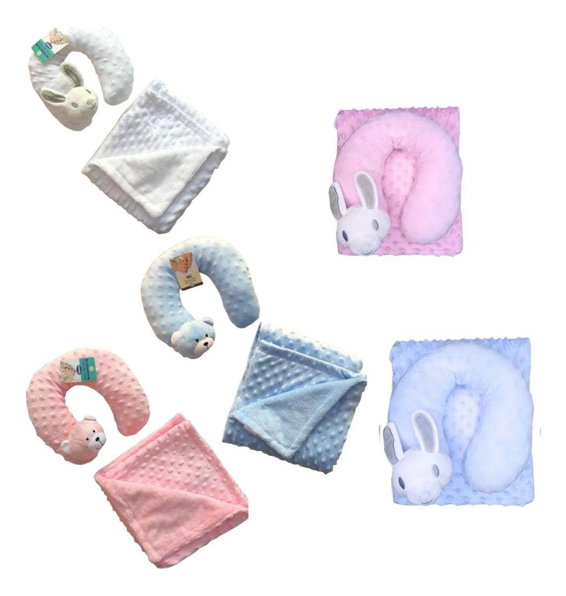 SET DE MANTA DE APEGO DOBLE+ ALMOHADA PELUCHE BEBE LAU -3
