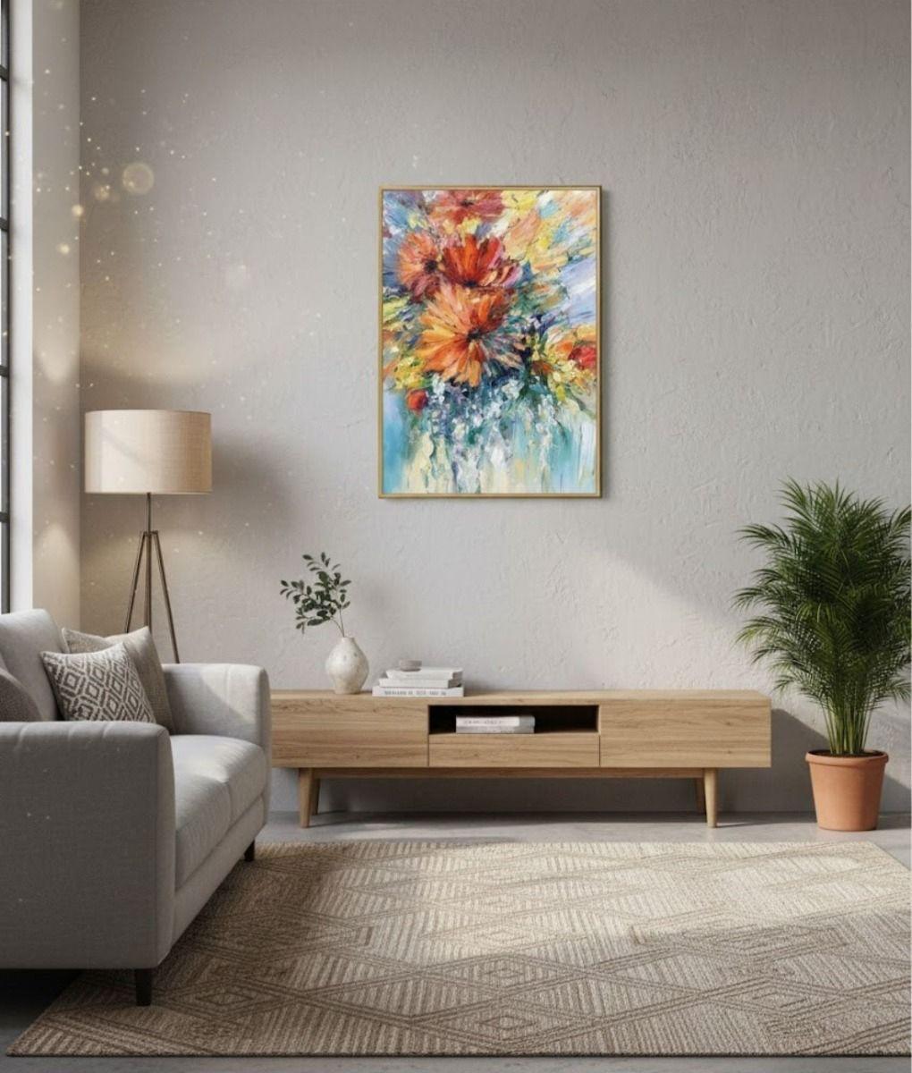 Cuadro Decorativo Floral Abstracto Adorno Hogar Pared Jhn-8
