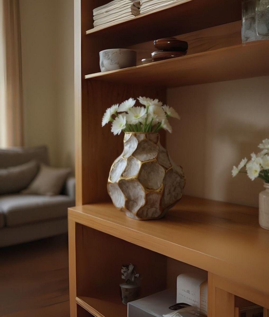 Florero Decorativo Moderno Texturizado Adorno Hogar Jhn-5