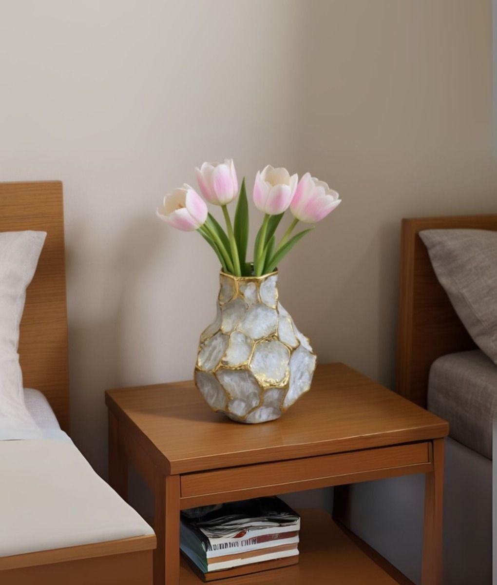 Florero Decorativo Moderno Texturizado Adorno Hogar Jhn-6