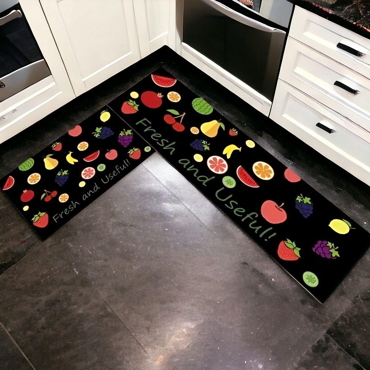 Alfombra Cocina Piso Entrada Antideslizante 2 Piezas Jhn-5