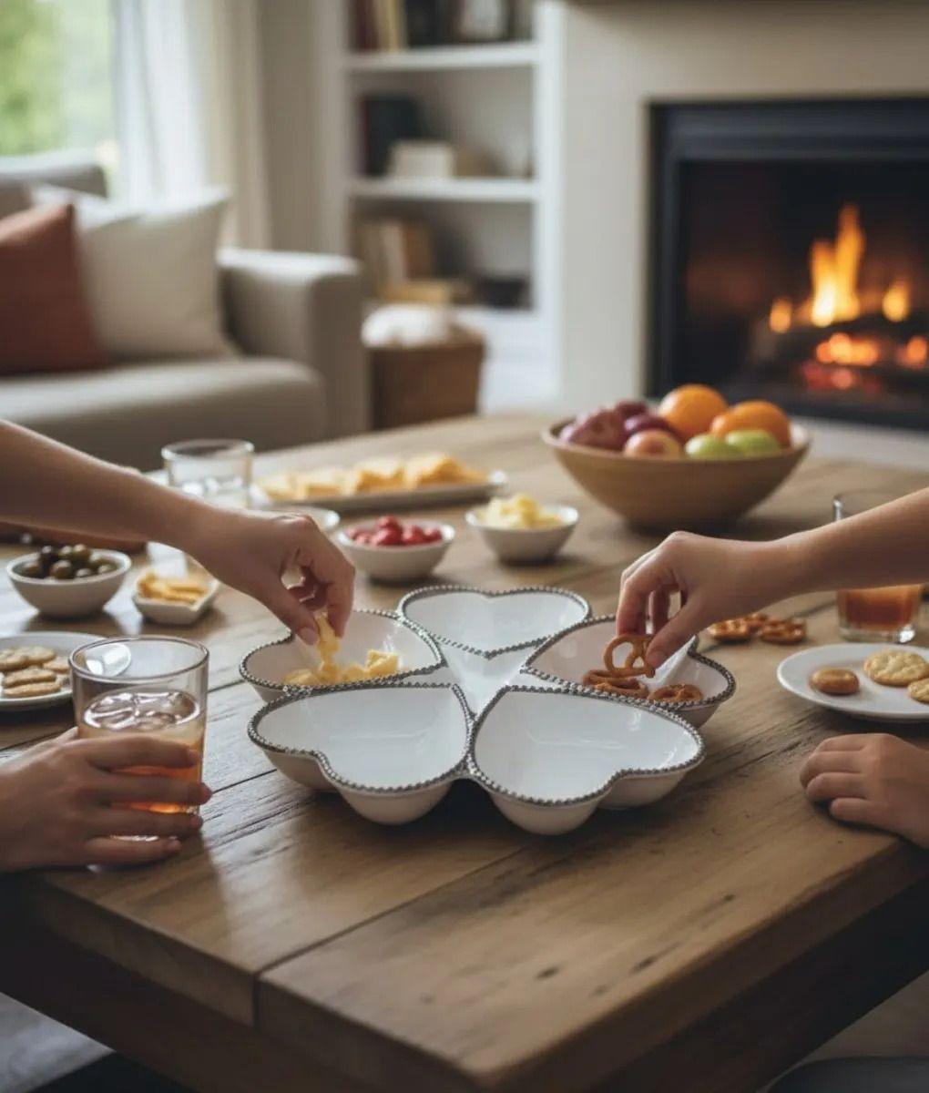 Bandeja Servir Decorativa 5 Compartimentos Adorno Jhn-6