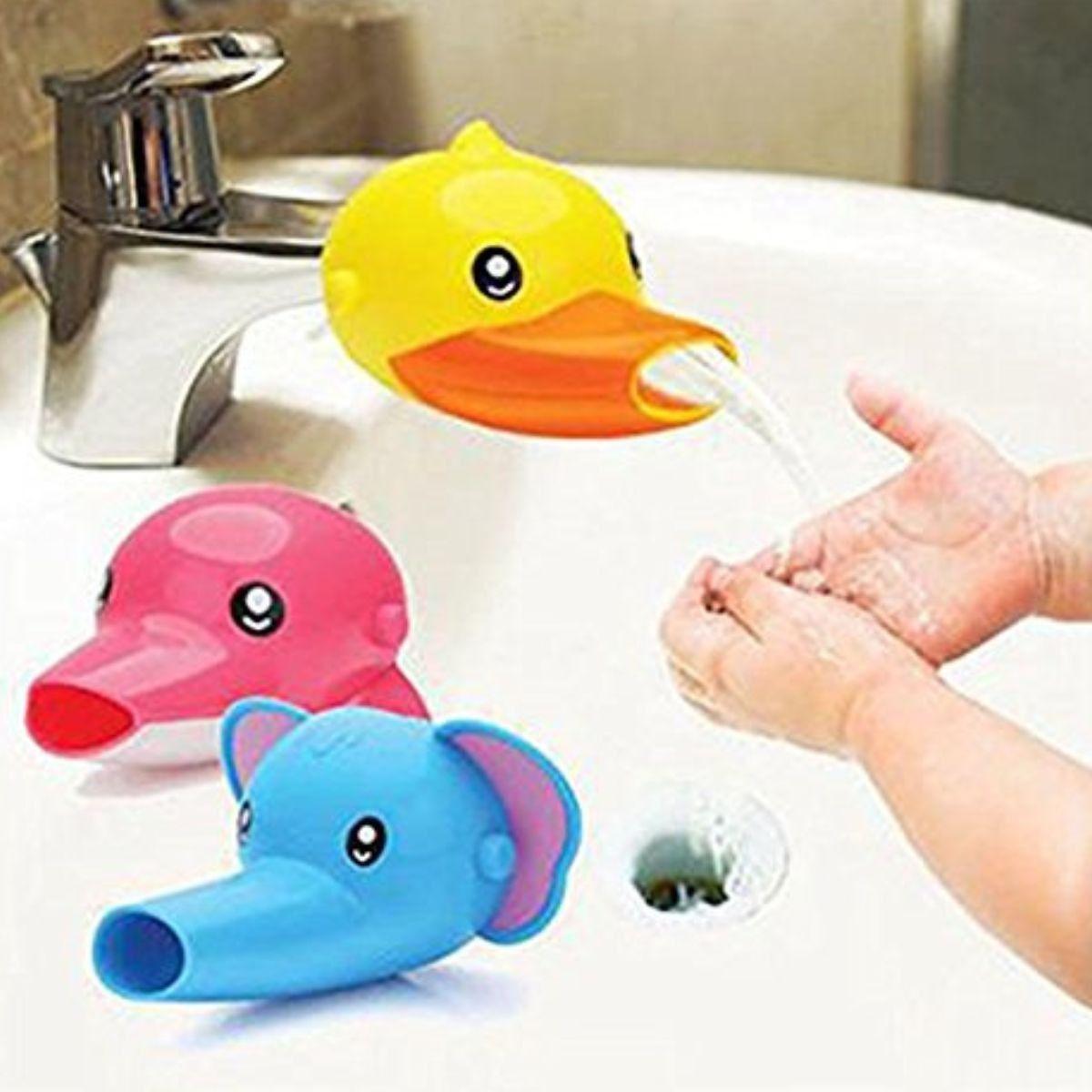 SET 5 EXTENSORES DE GRIFO PLASTICO LAVADO MANOS NIÑOS LAU-2