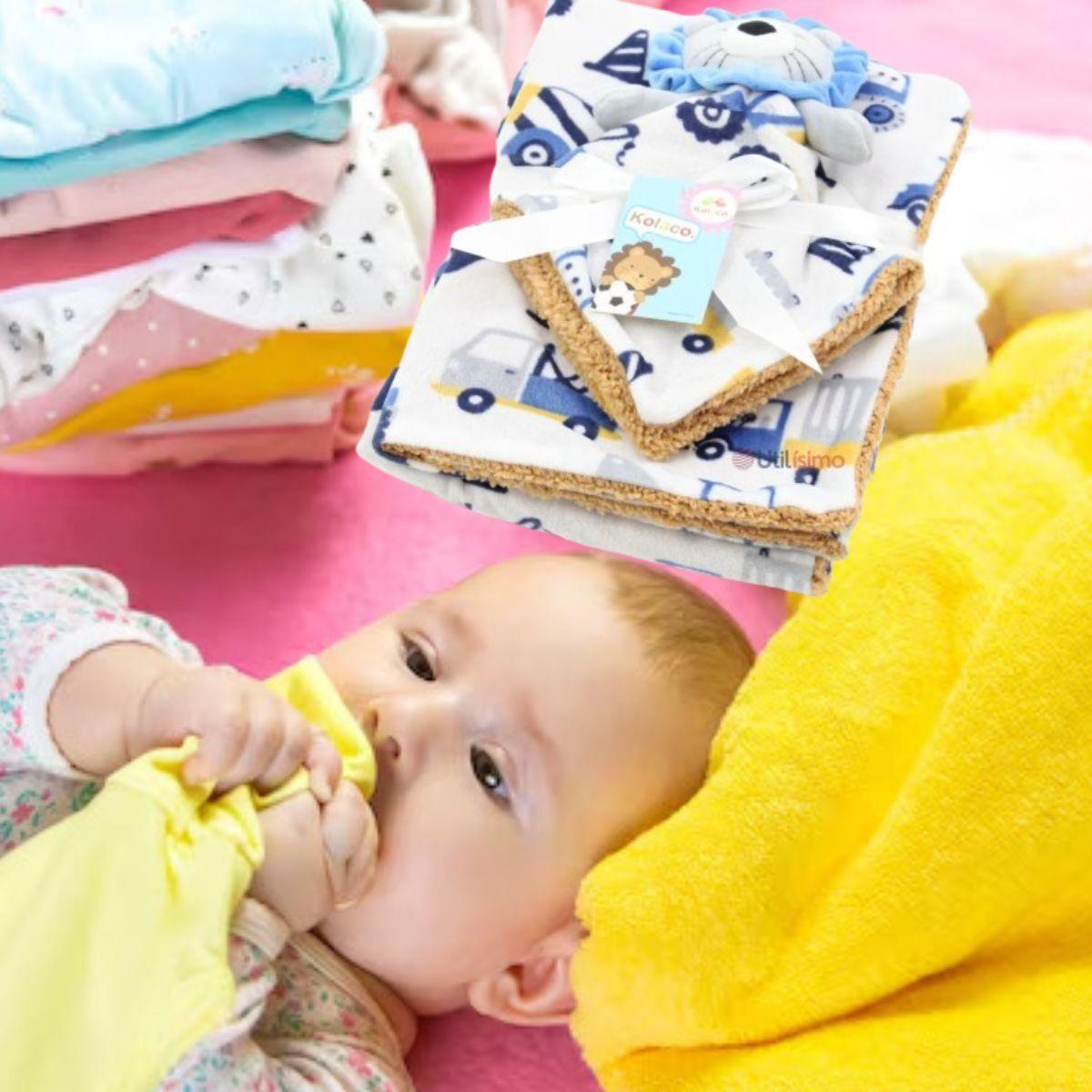 MANTA DE APEGO COBIJA DOBLE SUAVE ABRIGO CONFORT BEBE LAU-4