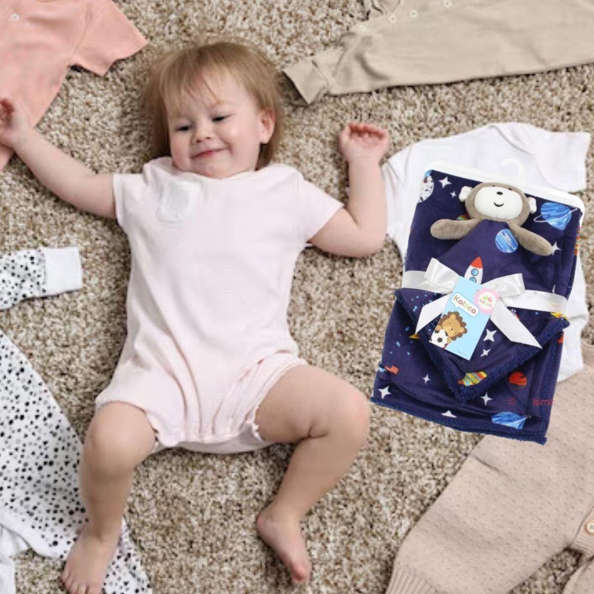 MANTA DE APEGO COBIJA DOBLE SUAVE ABRIGO CONFORT BEBE LAU-5