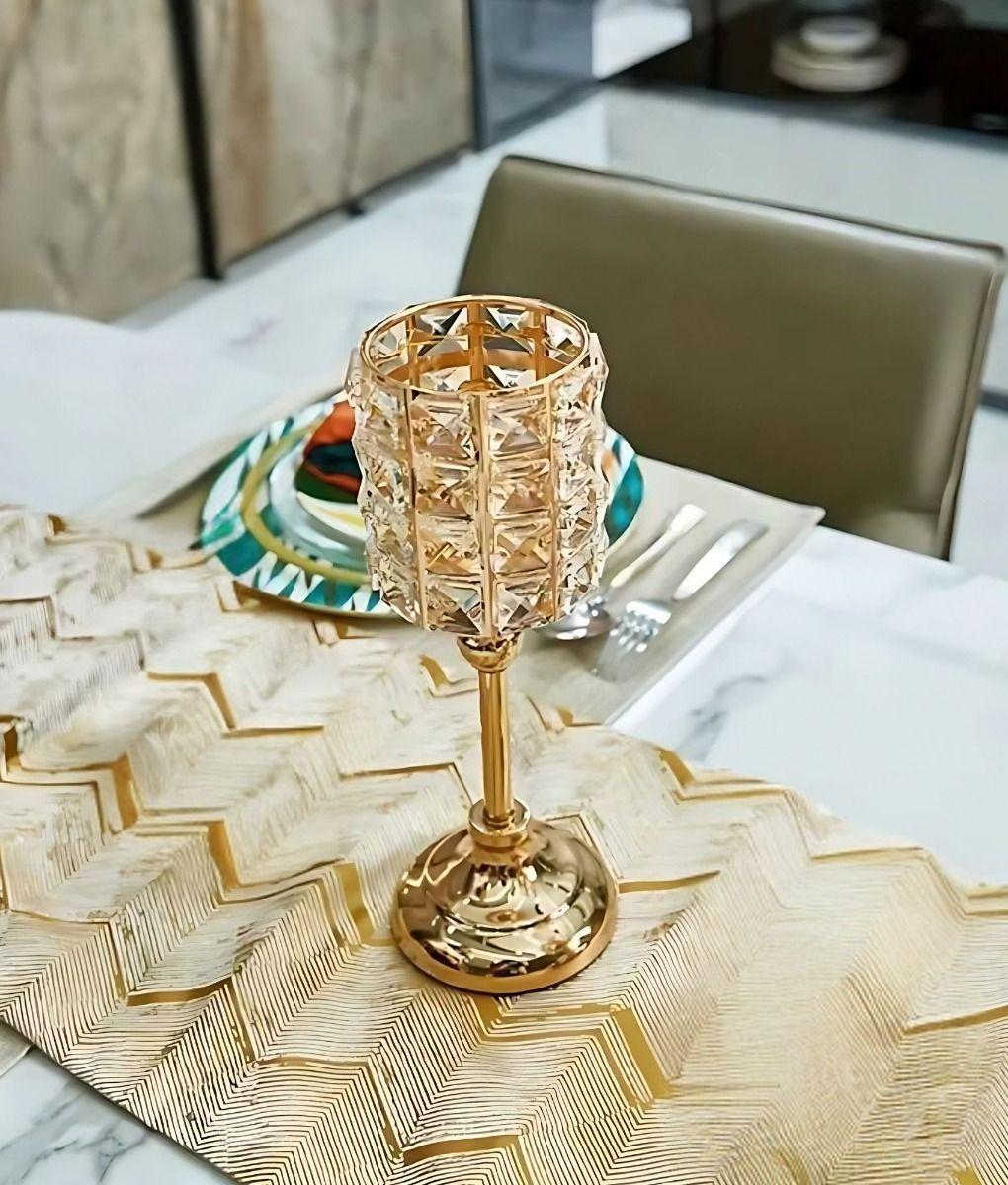 Portavelas Candelabro Decorativo Brillante Moderno Mesa Jhn-8