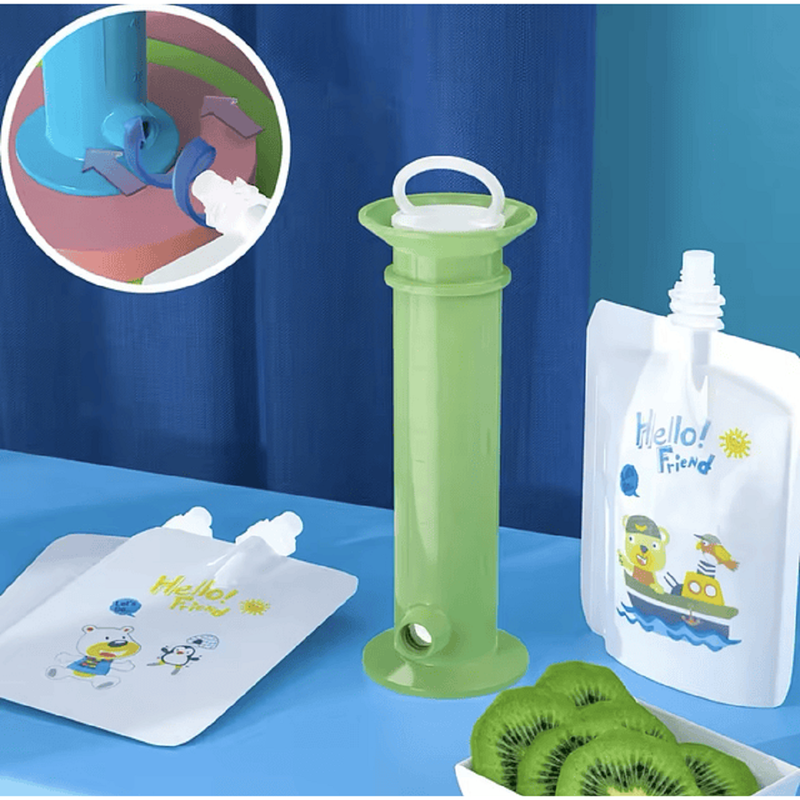 Set 3 Exprimidor Rellenar Bolsas Pure Bebés Portátil Lau-3