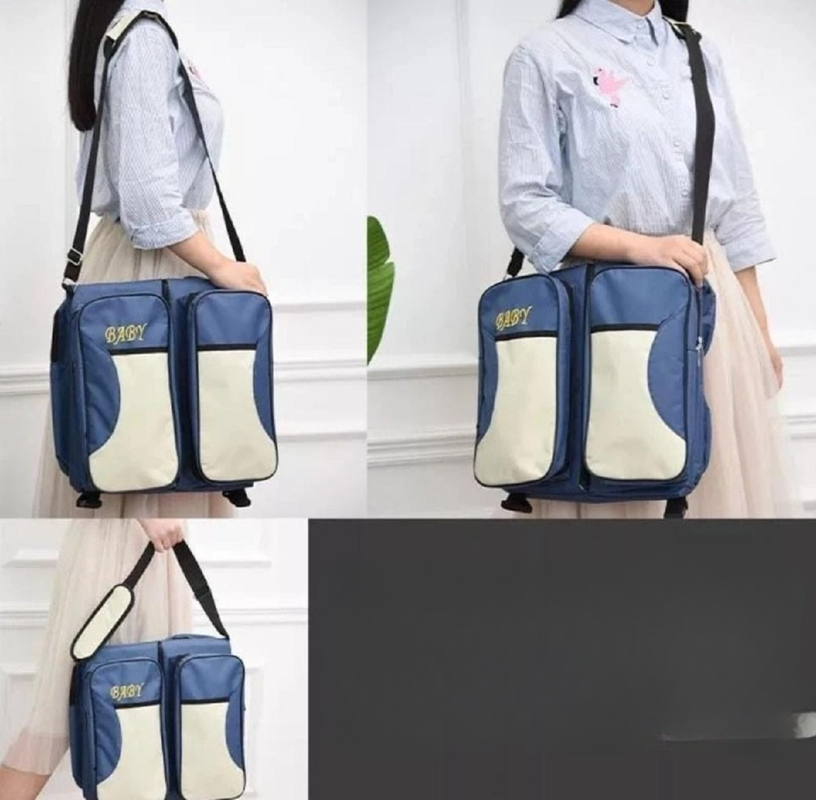Mochila 3en1 Bolso Pañalera Cuna Mudador Portatil Bebe Lau-2