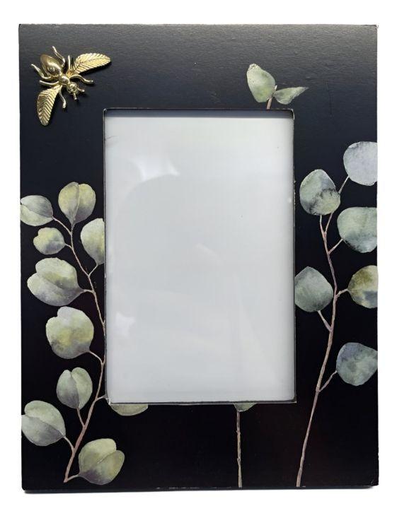 Set de 3 Marco Fotos Hojas Eucalipto Mesa Pared Vertical Jhn-1