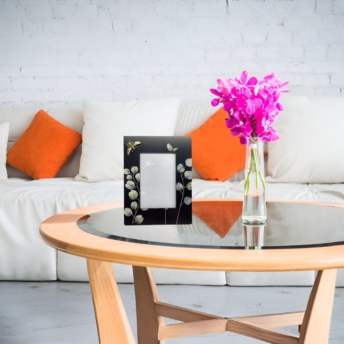 Set de 3 Marco Fotos Hojas Eucalipto Mesa Pared Vertical Jhn-9