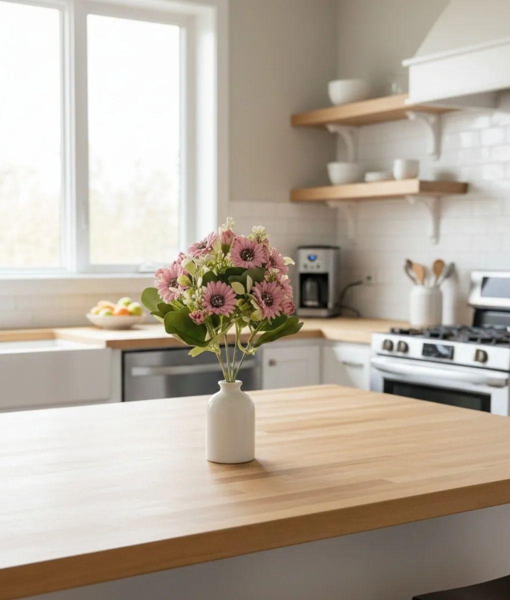 Set 4 Adorno Floral Artificial Decoración Ramo Elegante Jhn-8