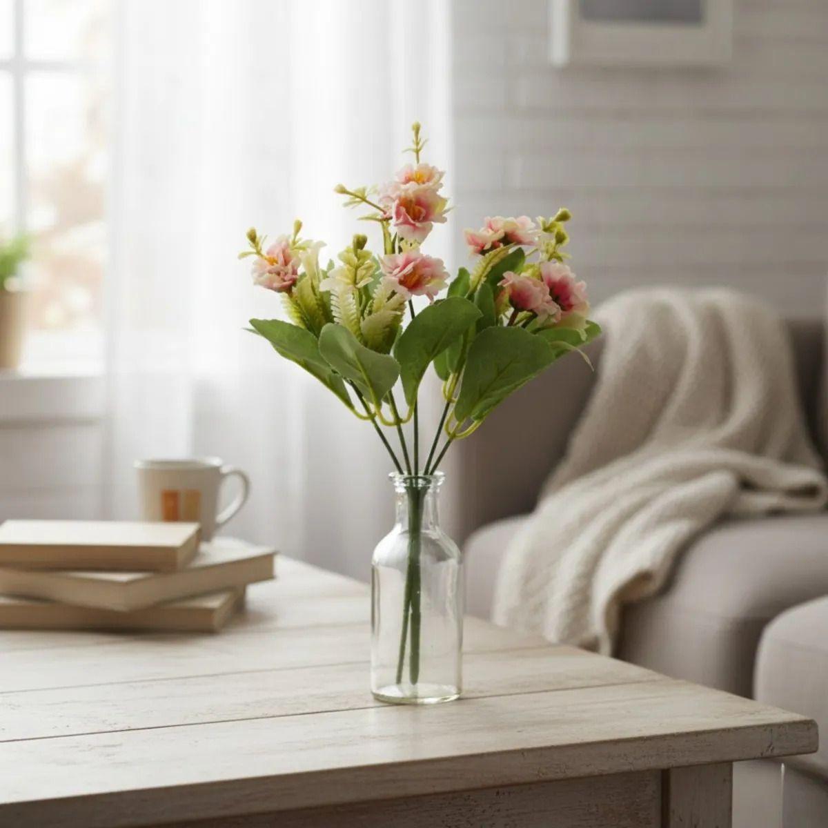 Set 4 Ramo Floral Artificial Botánico Esencia Silvestre Jhn-6