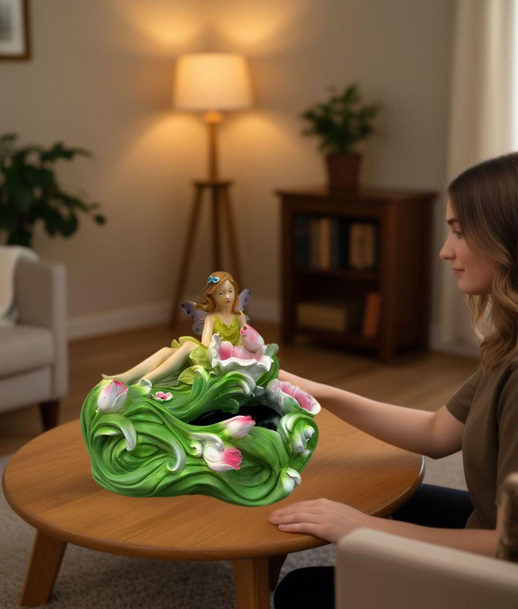 Figura Decorativa Hada Flor Estatua Elegante Adorno Jhn-3
