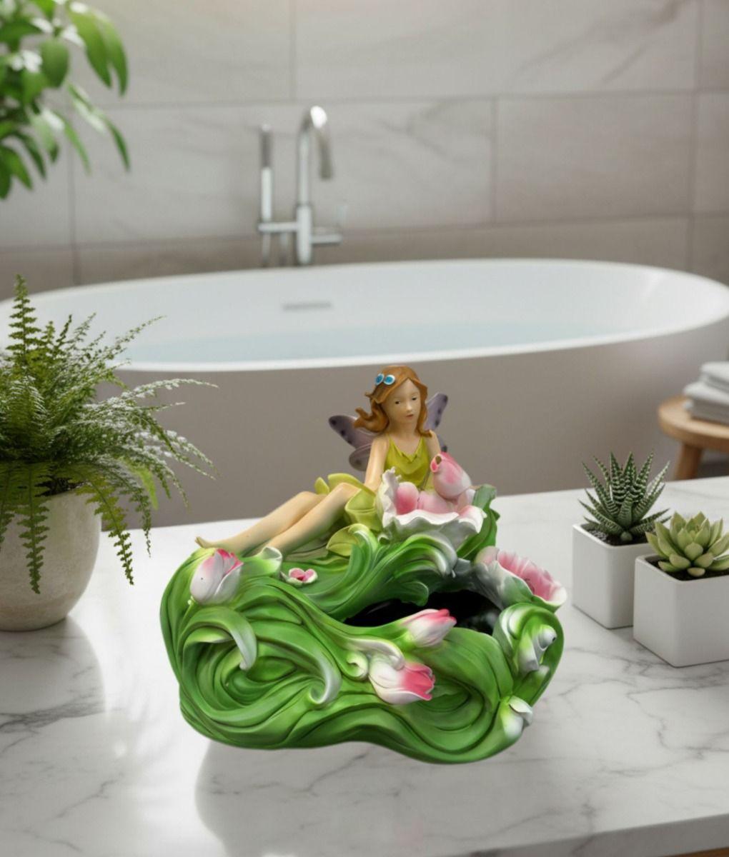 Figura Decorativa Hada Flor Estatua Elegante Adorno Jhn-6