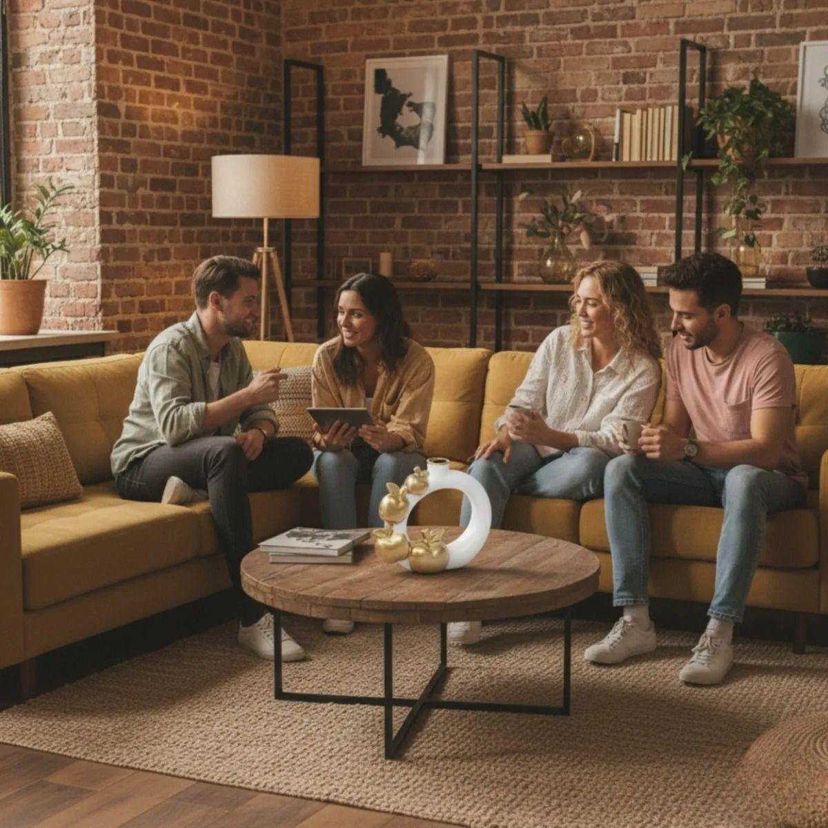 Florero Decorativo Jarrón Diseño Circular Adorno Estilo Jhn-2