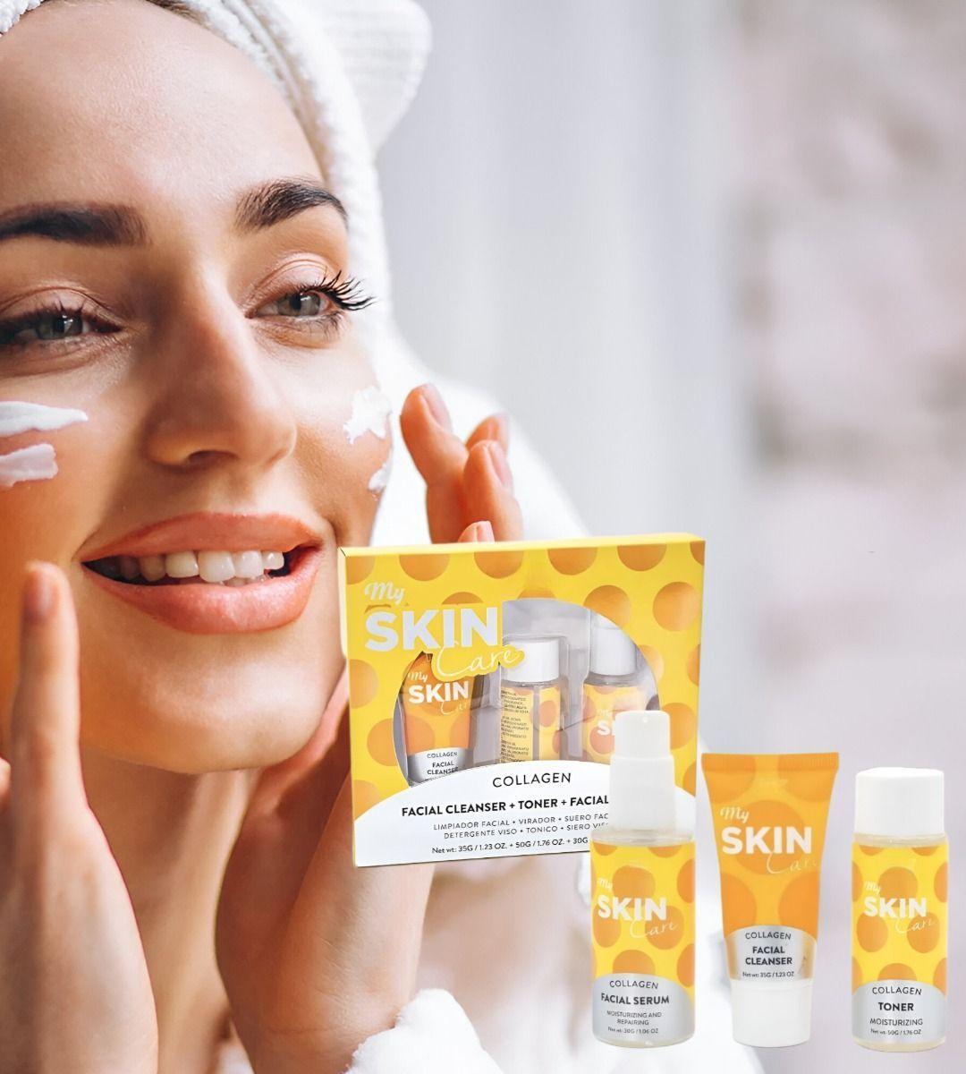 Kit Skincare Colágeno Limpiador Tónico Serum Facial Jhn-2