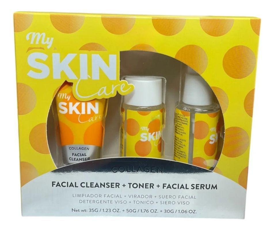Kit Skincare Colágeno Limpiador Tónico Serum Facial Jhn-9