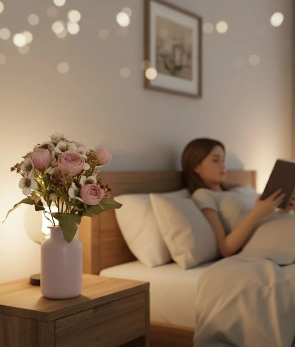 Set 4 Ramo Decorativo Flores Artificiales Adorno Hogar Jhn-2