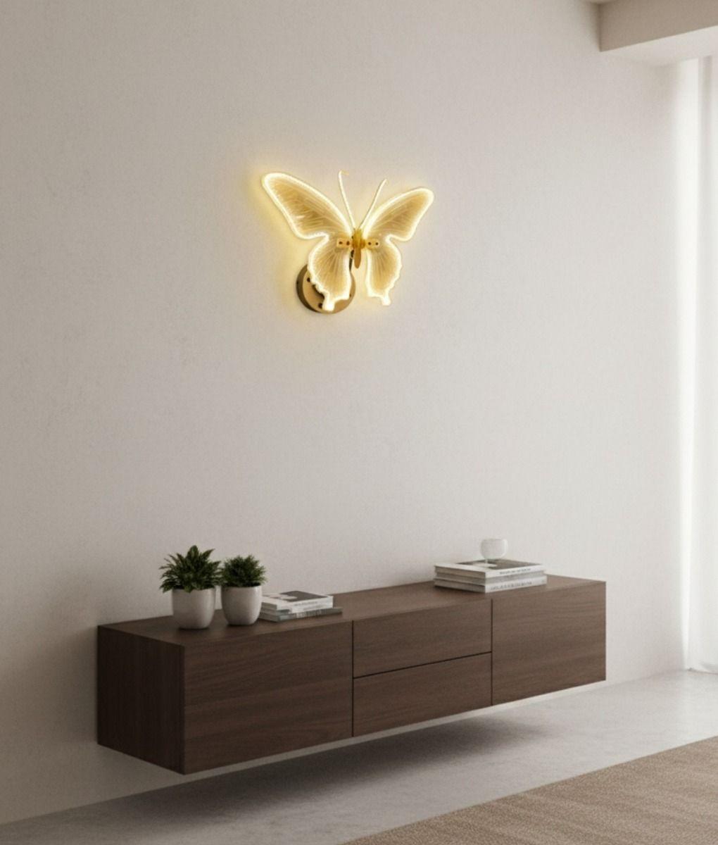 Aplique Pared Decorativo Mariposa Movimiento Lámpara Jhn-6