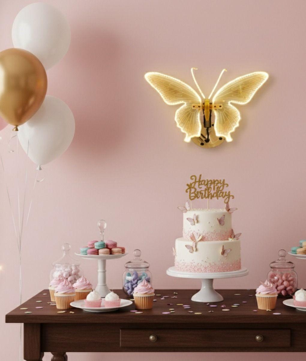 Aplique Pared Decorativo Mariposa Movimiento Lámpara Jhn-8