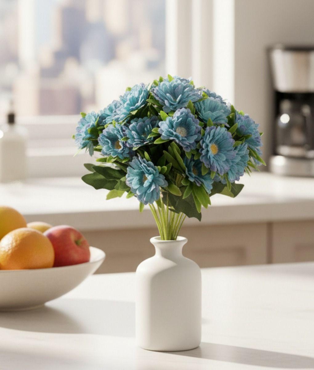 Flores Artificiales Ramo Crisantemos Floral Decoración Jhn-8