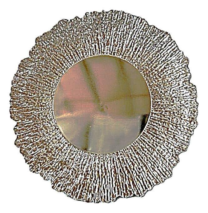 Set 3 Plato Base Carga Redondo Decorativo Brillante Jhn-0
