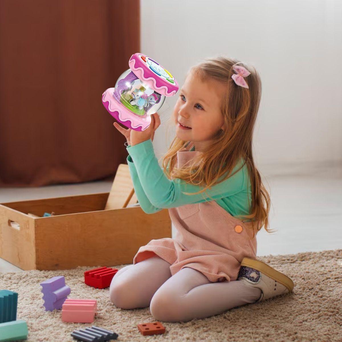 JUGUETE MULTIFUNCIONAL FORMA TAMBOR CARRUSEL INTERACTUA LAU-1