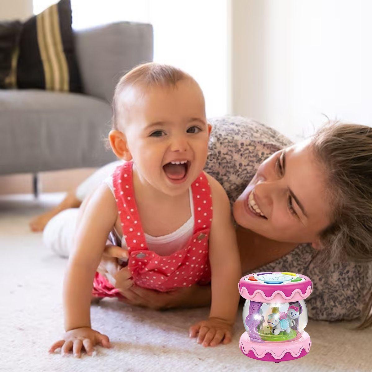 JUGUETE MULTIFUNCIONAL FORMA TAMBOR CARRUSEL INTERACTUA LAU-3