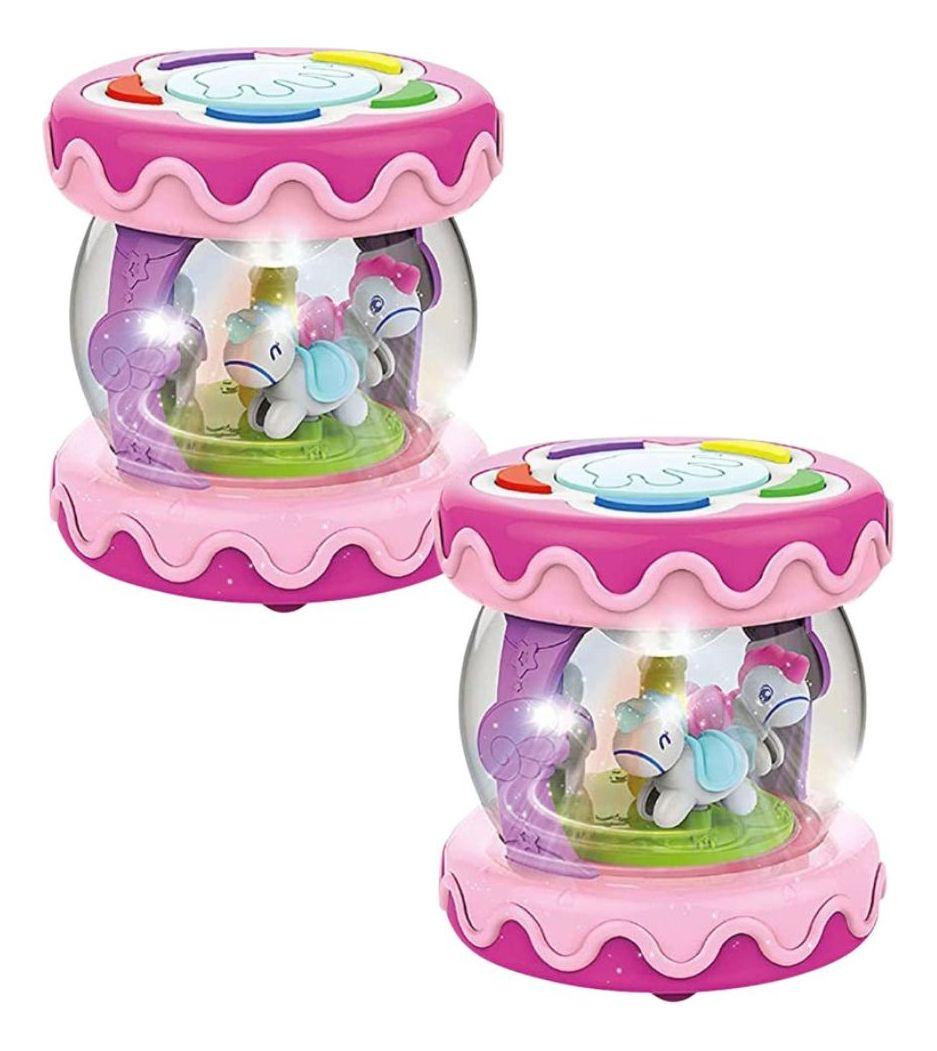 JUGUETE MULTIFUNCIONAL FORMA TAMBOR CARRUSEL INTERACTUA LAU-4