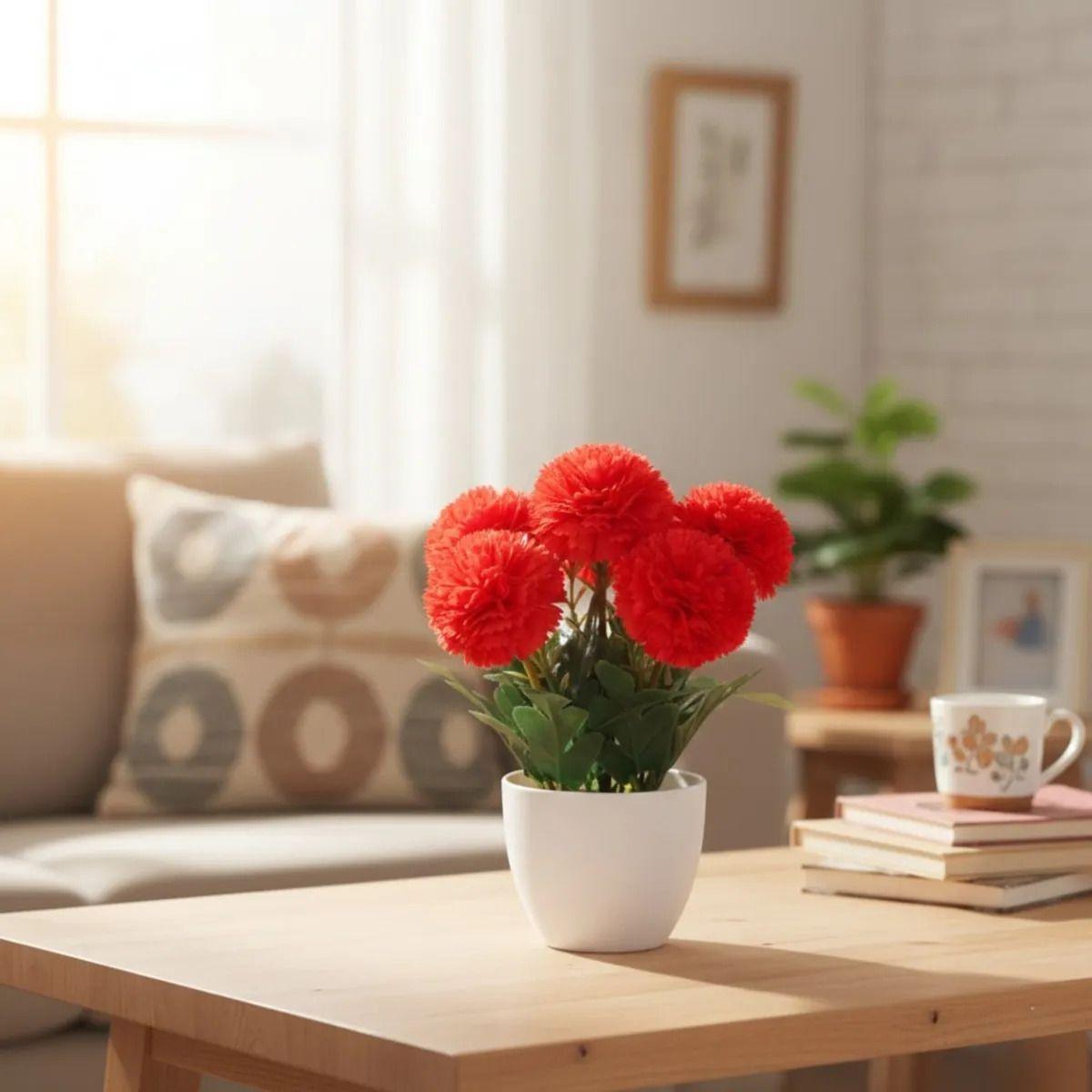 Set 2 Planta Artificial Decoración Floral Adorno Hogar Jhn-9