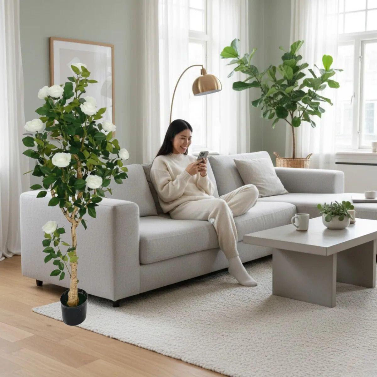 Planta Artificial Decorativa Árbol Rosas Gala Adorno Jhn-8