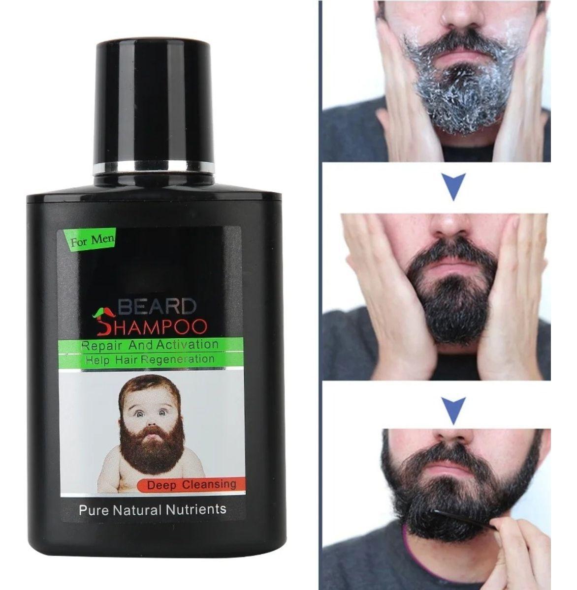 Set 2 Shampoo Cuidado Barba Limpia Suave Repara Regenera Jhn-5