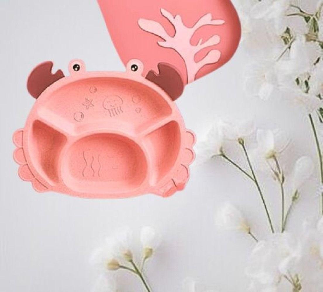 Set 3 Platos Silicona Forma Cangrejo Entrenamiento Niños Lau-3