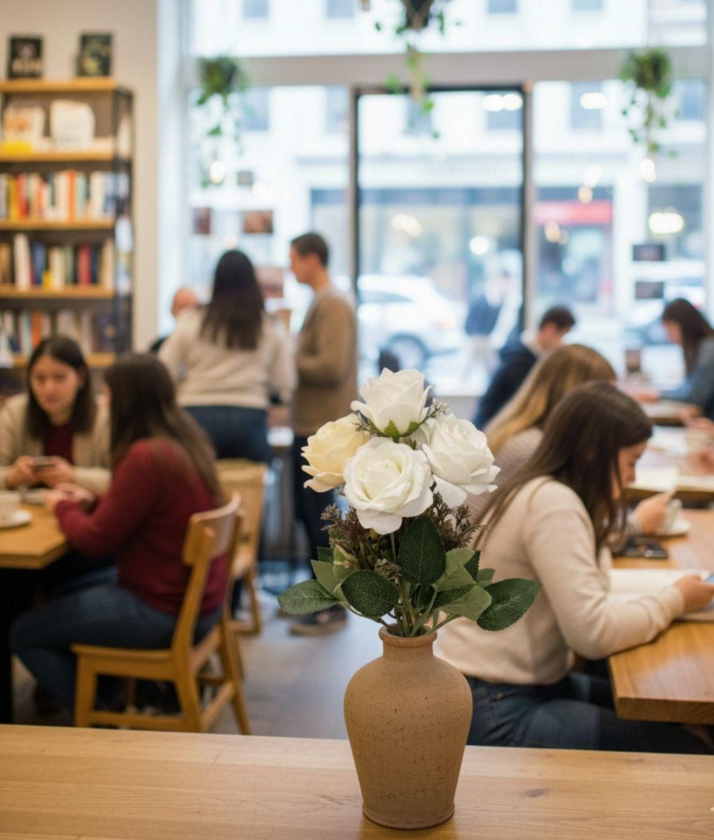 Set 3 Arreglo Flores Artificiales Ramo Atemporal Adorno Jhn-3