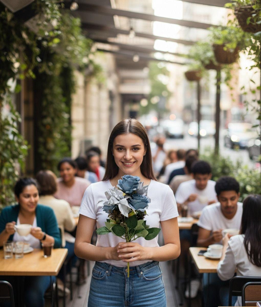 Set 3 Arreglo Flores Artificiales Ramo Atemporal Adorno Jhn-6