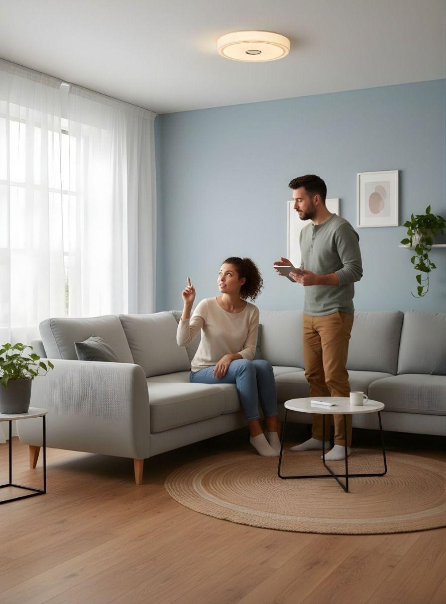 Lámpara Techo Decorativa Plafón Circular Diseño Anillos Jhn-4