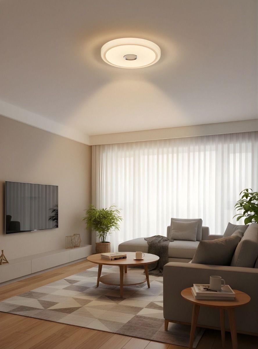 Lámpara Techo Decorativa Plafón Circular Diseño Anillos Jhn-8