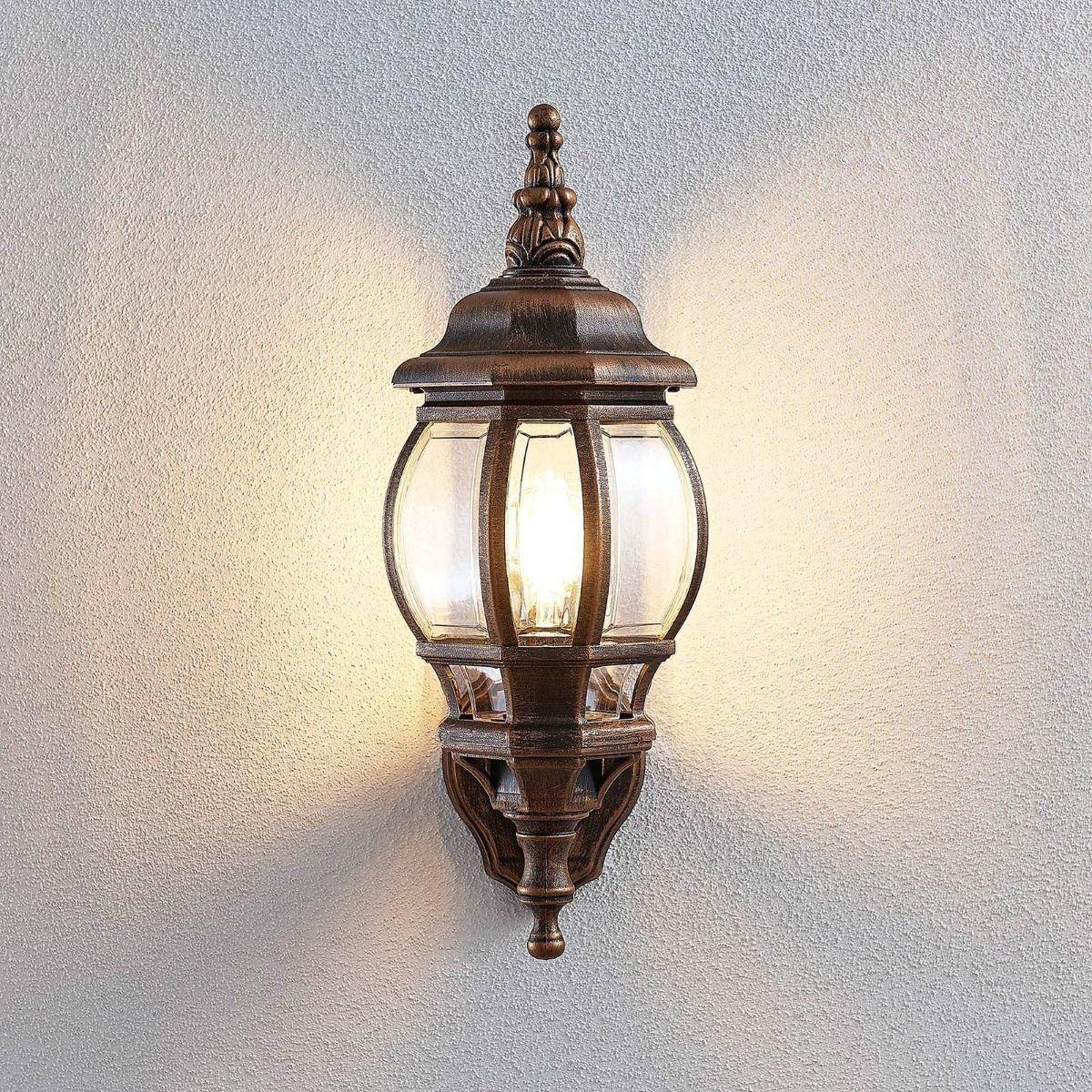 Lámpara Pared Exterior Antiguo Vintage E27 Bronce Jhn-3