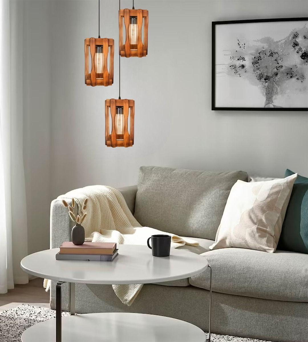 Lámpara Colgante Vintage Decorativa Rústica 3 Luces Jhn-7