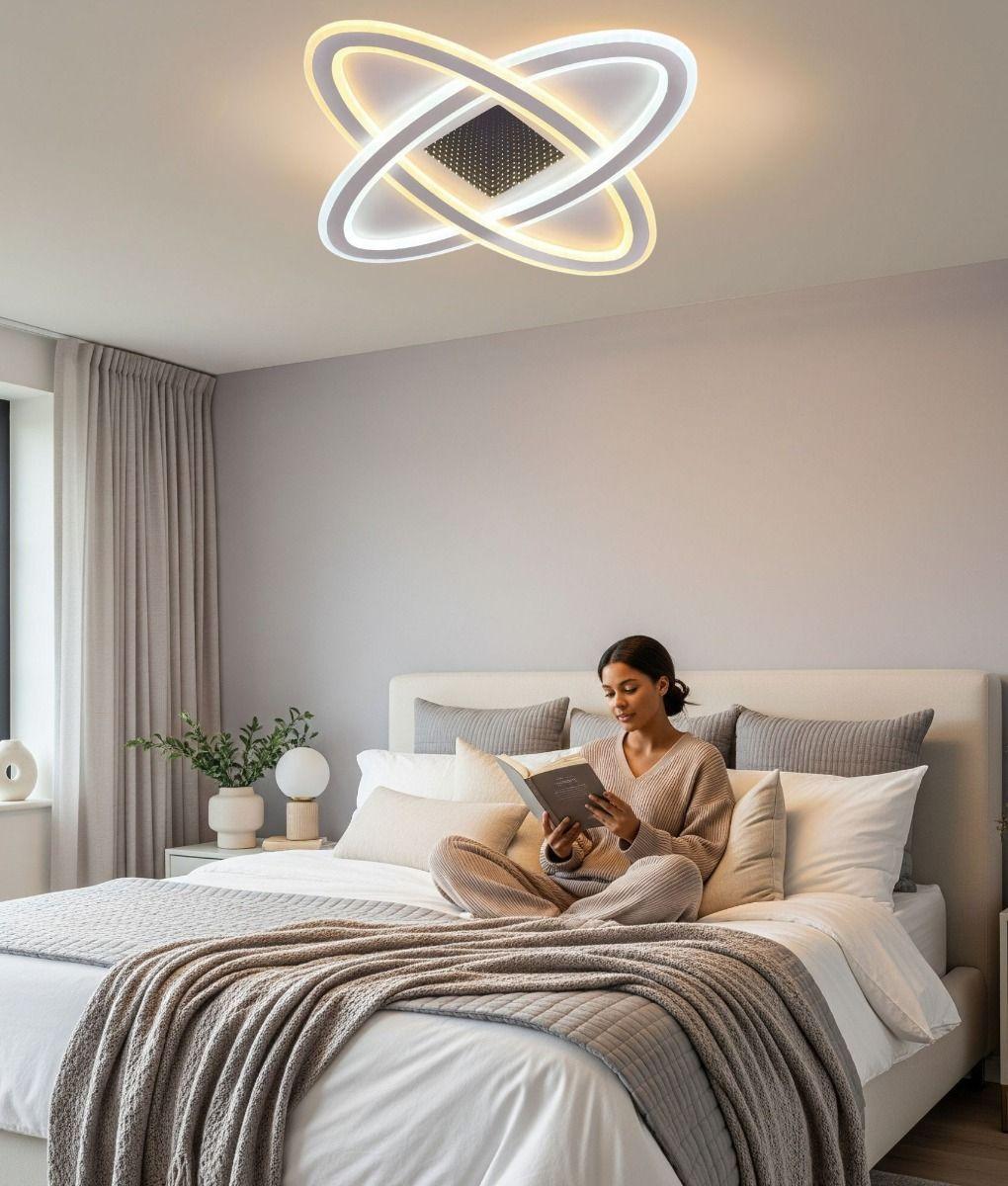 Lámpara Techo Decorativa LED Óvalos Efecto 3D Jhn-5