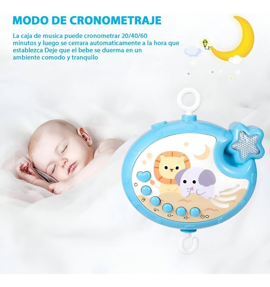 Móvil Bebé Cuna Juguetes Música Luces Carrusel Portátil Jhn-7