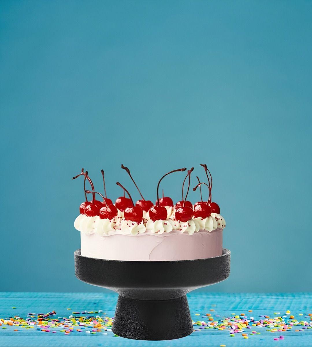 Set 2 Frutero Cerámica Cuenco Decorativo Bandeja Negro Jhn-9