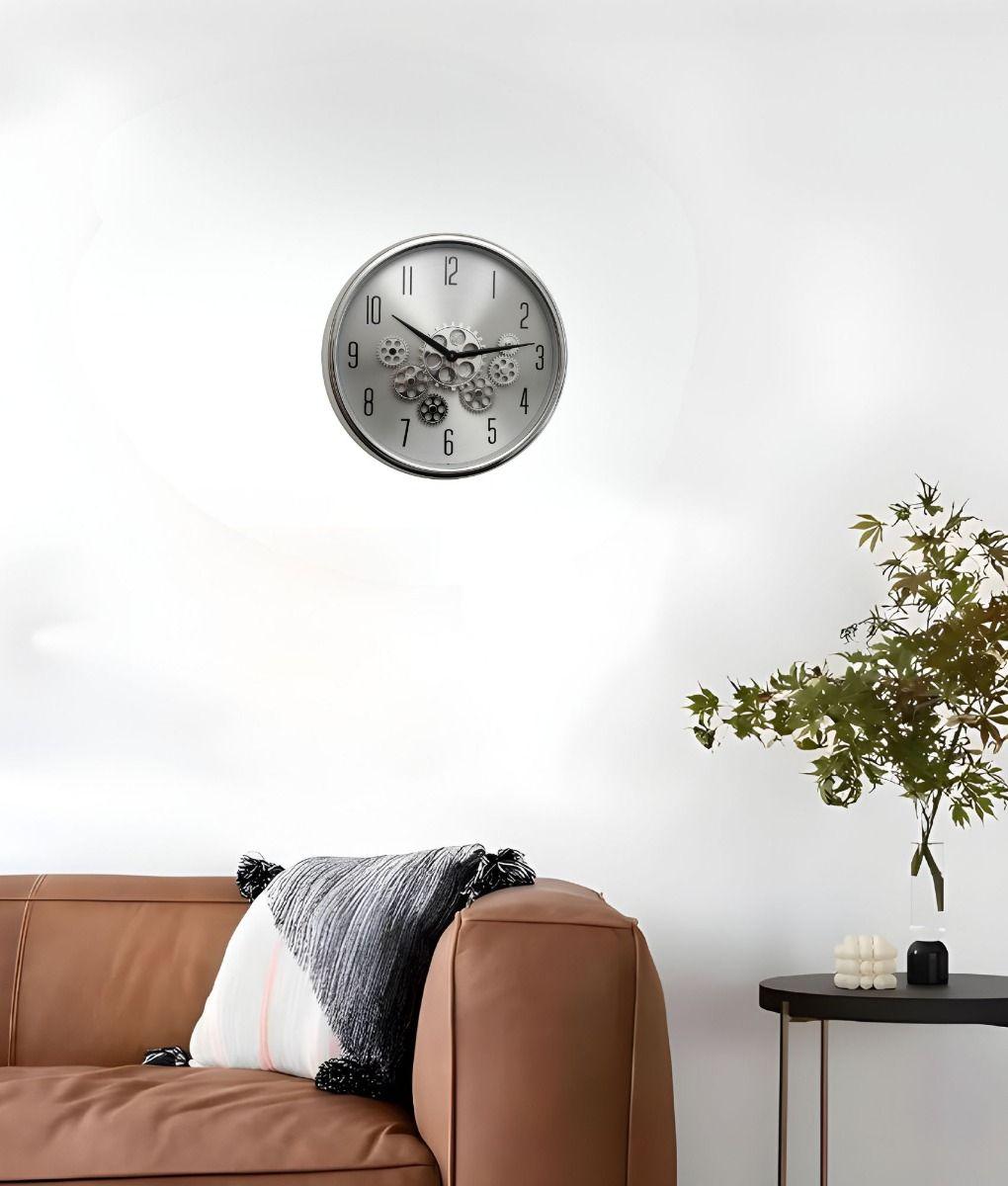 Reloj Pared Decorativo Giratorio Diseño Engranajes Jhn-5