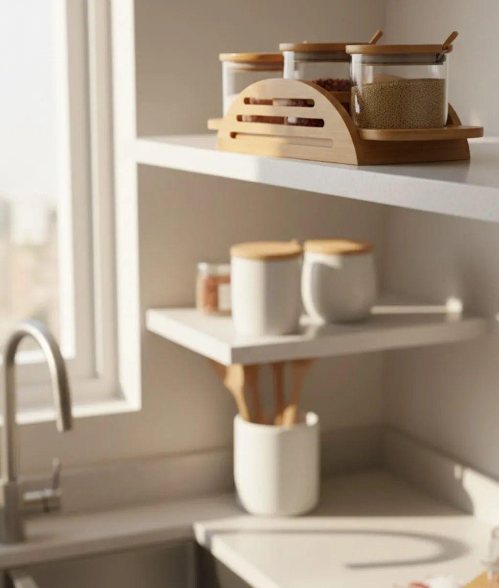 Juego Contenedores Frascos Organización Estilo Natural Jhn-7