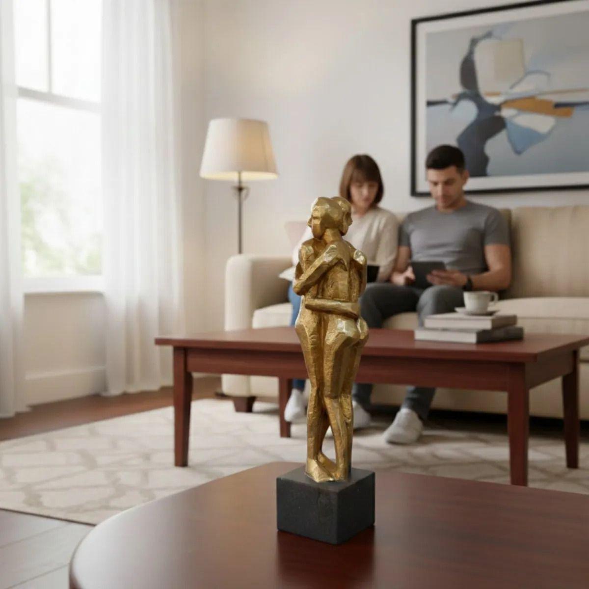 ​Escultura Decorativa Eterno Abrazo Arte Conexión Humana AJ-7