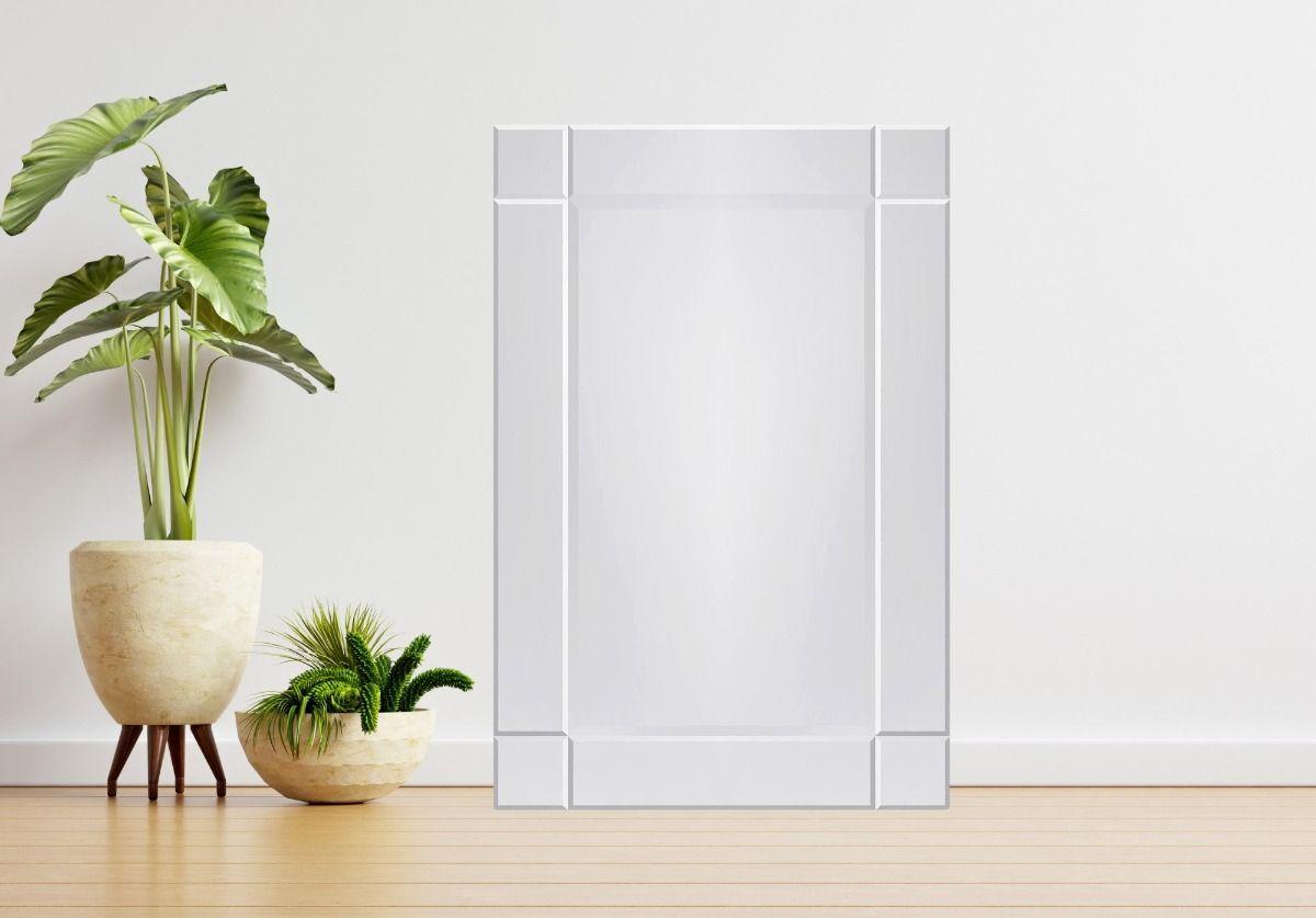 Espejo Decorativo Pared Marco Cortado 60x90 cm Jhn-2