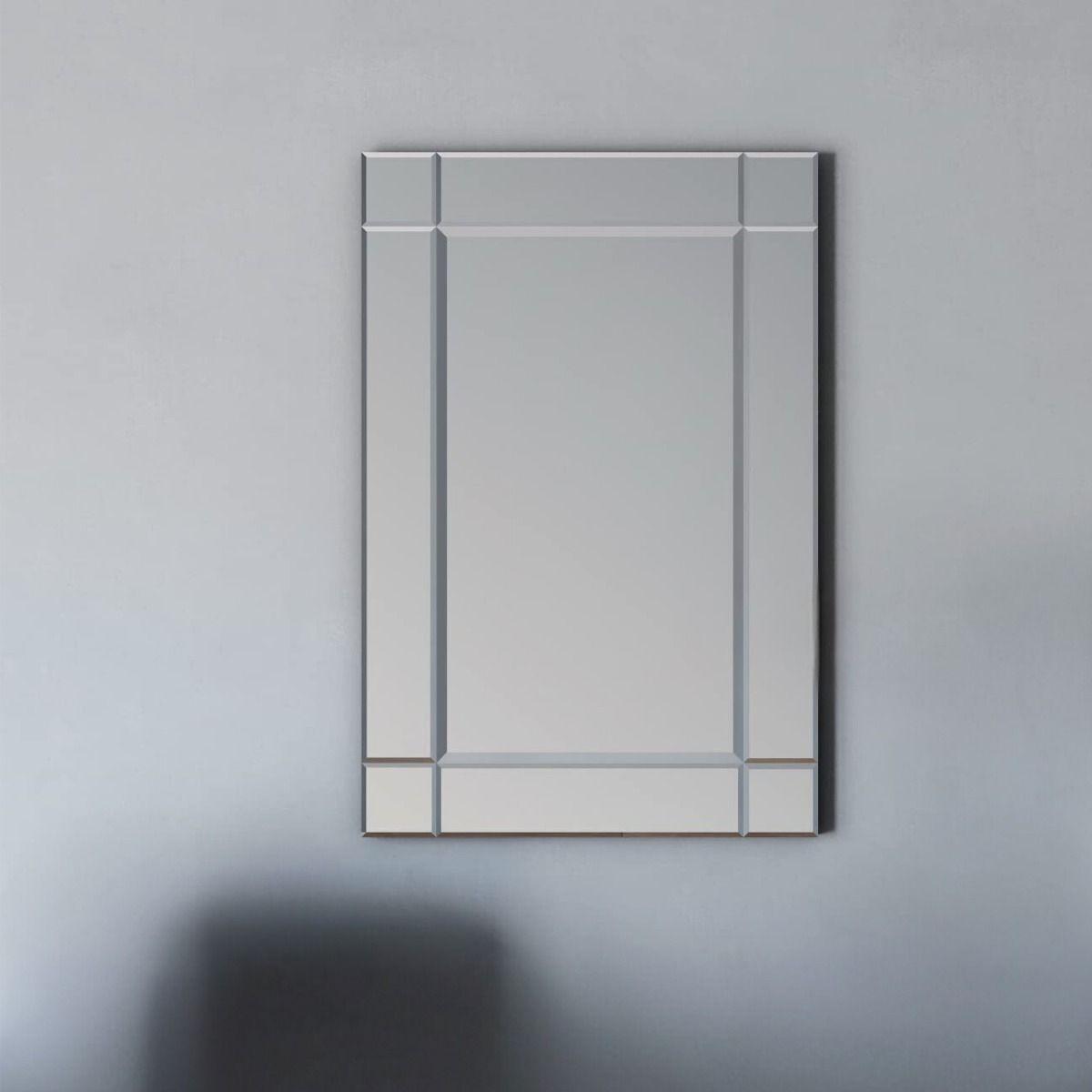 Espejo Decorativo Pared Marco Cortado 60x90 cm Jhn-8