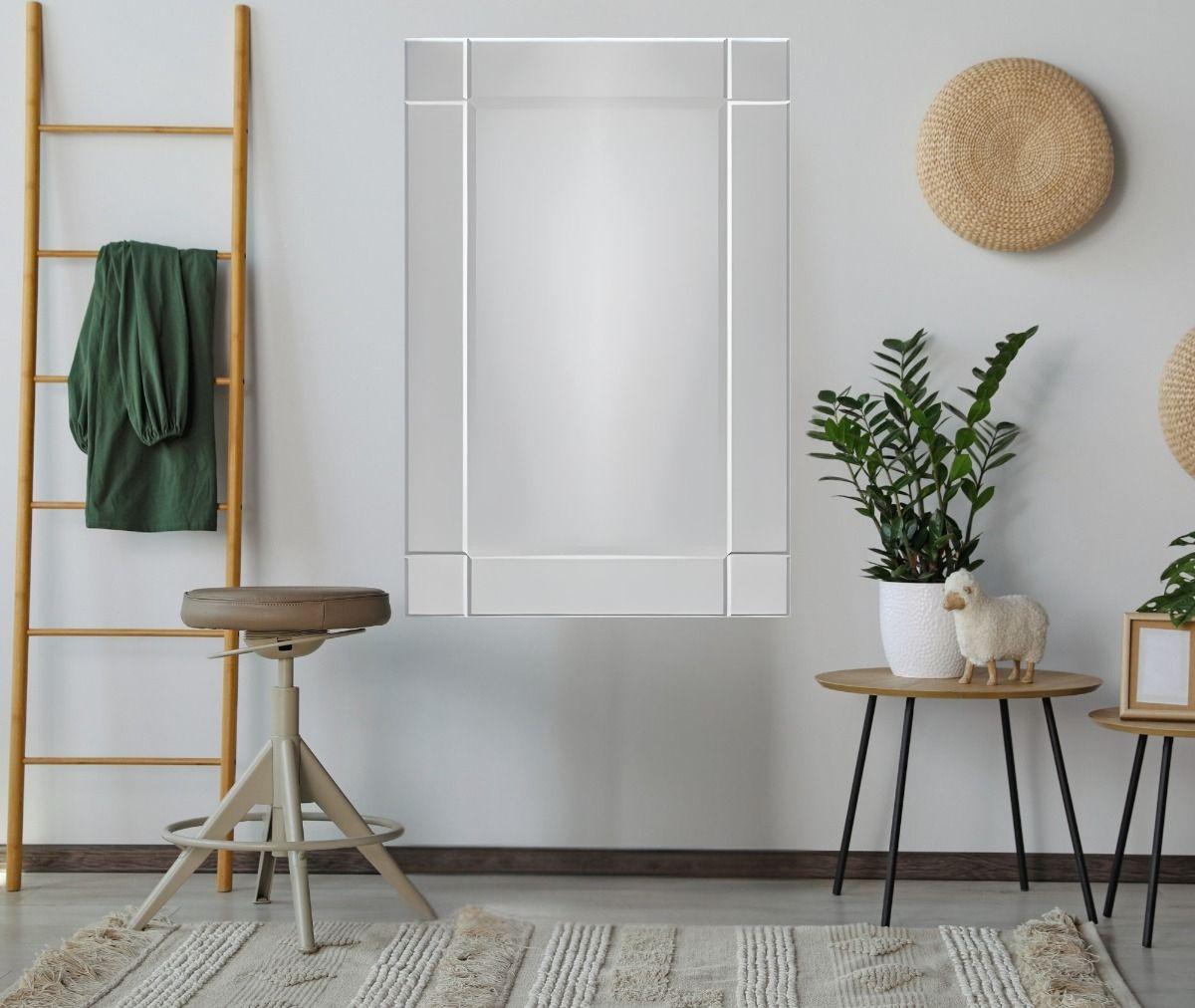 Espejo Decorativo Pared Marco Cortado 60x90 cm Jhn-9